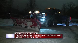Metro Detroit plow crews working long hours to clean up Monday's snow