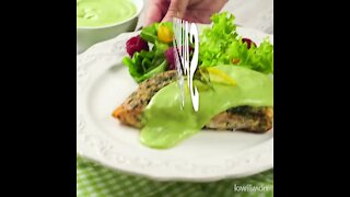 Salmon with Creamy Avocado Sauce