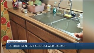 Detroit renter facing sewer backup
