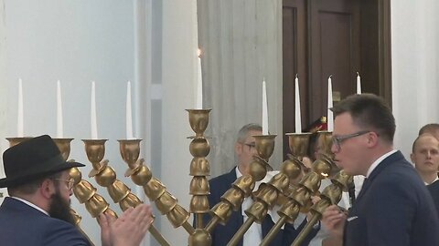 Poland's Duda takes part in ceremony relighting Hannukah candles doused by far-right lawmaker