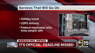 Federal shutdown begins after lawmakers fail to reach deal