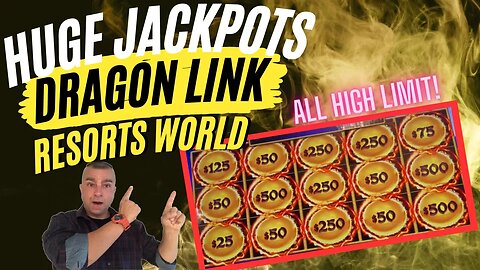💥HUGE JACKPOTS💥 On High Limit Dragon Link - Resorts World Las Vegas