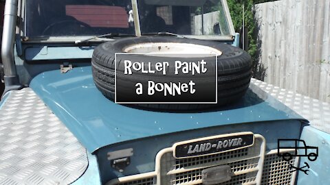 Roller Painting a Land Rover Hood