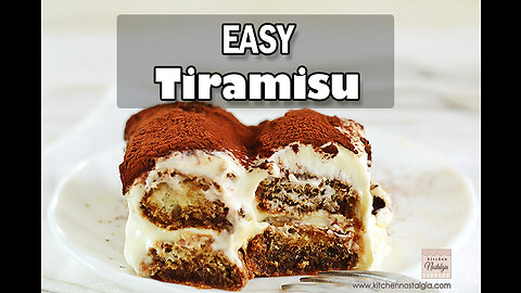 Easy TIRAMISU (without eggs): 5-minutes, NO bake recipe