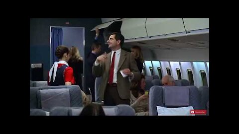 Funny Clip Mr.Bean Takes Photos On The Plane | Funny Clip