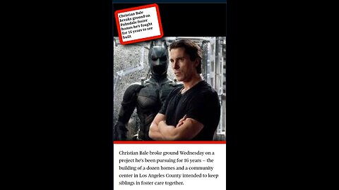 "Bruce Wayne" AKA Batman "The Dark Knight"Is A True Hero For The Foster Children of Palmdale CA.