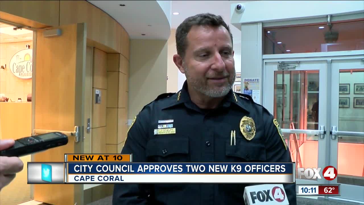 City council approves two new K9 Officers