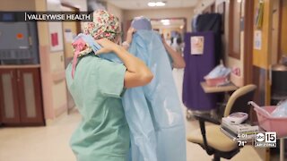 Valley healthcare workers on the job during the holiday