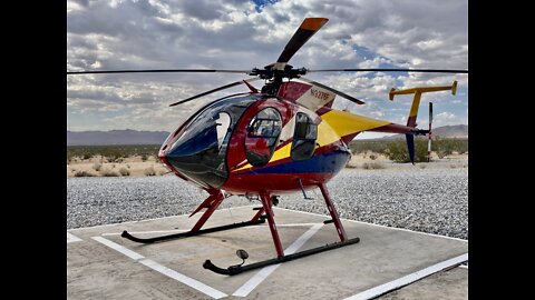 MD 500 helicopter landing