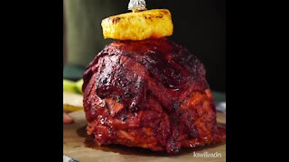 Pastor al Trompo (Vertical spit roasted "al pastor" marinated pork)