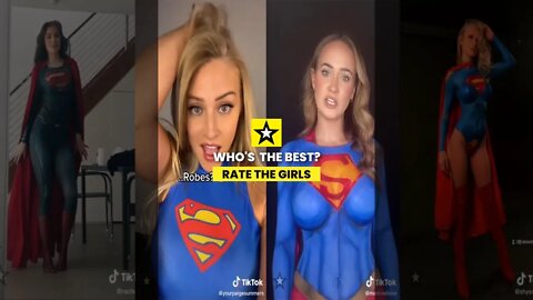 Rate the Girls: Best Supergirl Superwoman TikTok Cosplay Contest #8 🦸💙 (Superman - DC) #shorts