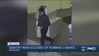 Man robs 2 banks in 30 minutes