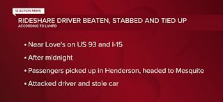 Rideshare driver beaten, stabbed, and tied up