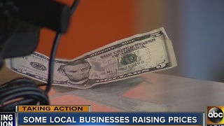 Small businesses forced to raise prices