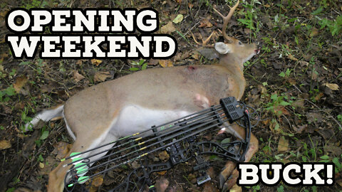 OPENING WEEKEND Archery Buck on Public Land! (10 Yard DOUBLE LUNG Shot)