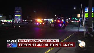 Man hit, killed in El Cajon