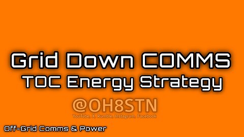 My Off-grid & Grid-down Comms energy strategy