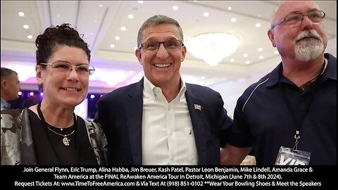 ReAwaken Tour | 568 Tickets Remain for the Detroit, (June 7-8) ReAwake Tour!!! | Request Tickets At: TimeToFreeAmerica.com or Via Text At: 918-851-0102 + Join General Flynn, Eric Trump, Amanda Grace & Team America!!!