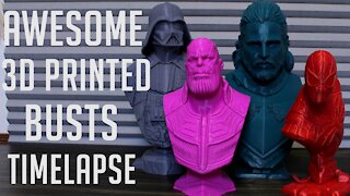 Awesome 3D Printed busts Timelapse / on creality ender 3 pro using octolapse