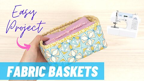 Cute Quilted Fabric Baskets 🧵 Watch Me Sew