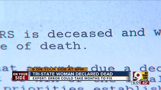 Woman declared dead: I'm still alive