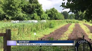 Thieves steal Detroit farm's equipment