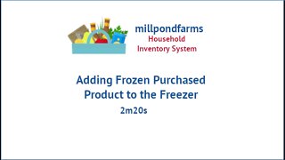 Adding a Frozen Purchased Product to the Freezer