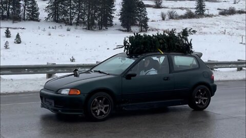 The FWD Honda gets stuck in the snow(VLOGMAS DAY 7)