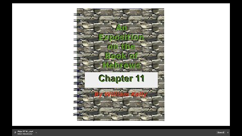 Major NT Works an Exposition on Hebrews Chapter 11 by William Kelly Audio Book