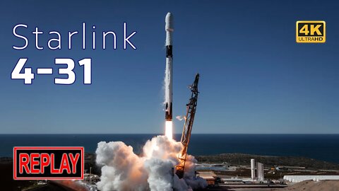 REPLAY [4K]: Starlink 4-31 launch from Vandy! (27 Oct 2022)