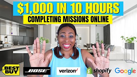 How To Make US$1,000 In 10 Hours ONLINE Completing Missions For Reputable Companies Worldwide