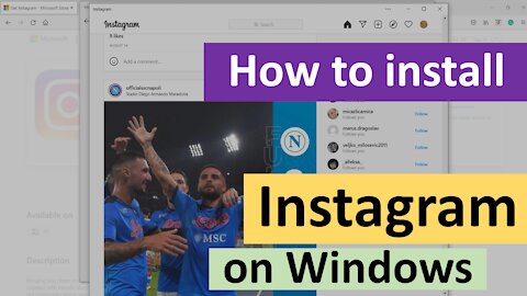 How to install Instagram on Windows