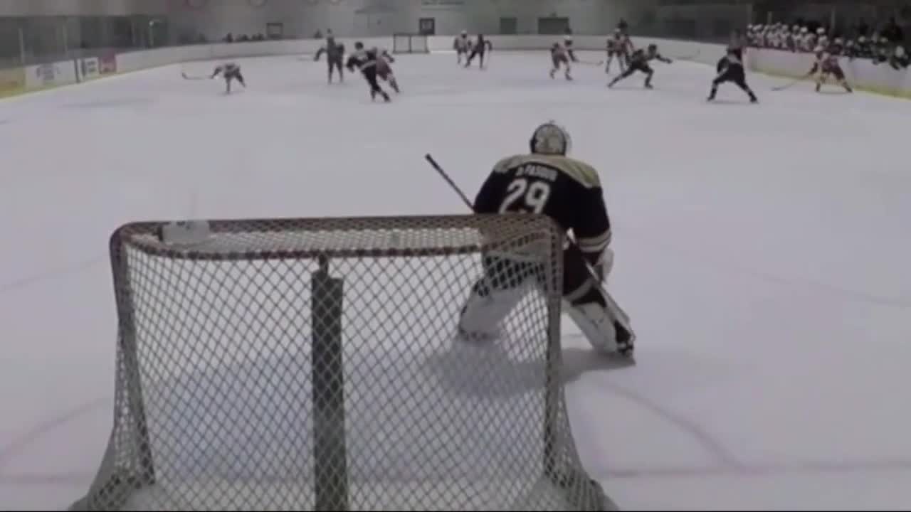 Goalie Goal! Honeybaked's Luca Di Pasquo scores a goal