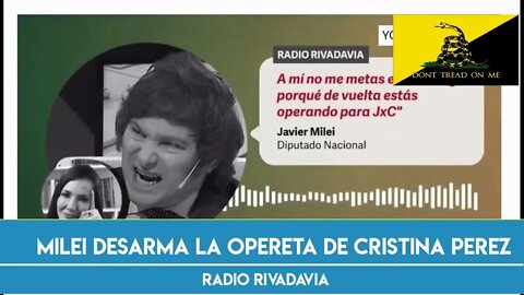 2022 10 05 Javier Milei desmantela la opereta a Cristina Perez Radio Rivadavia