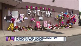 Protecting the memorial near New Bethel Baptist Church