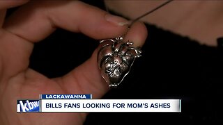 Bills fans need help looking for Mom's ashes