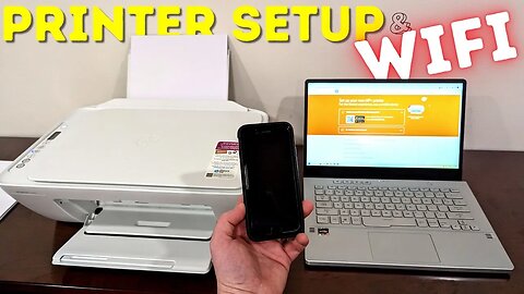 How to setup HP DeskJet 2734e Printer over Wifi and Install Ink | Wireless Printing