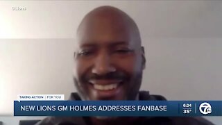 New Lions GM Brad Holmes addresses fanbase