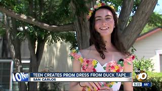 Teen creates prom dress from duck tape