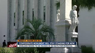 Hillsborough Board of County Commissioners say removing Confederate memorial is expensive