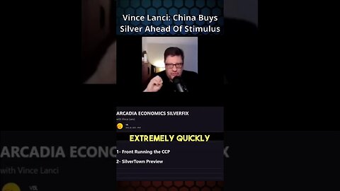 #VinceLanci : #China Buys #Silver Ahead Of Stimulus