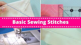 How to Sew Basic Straight Stitches on a Sewing Machine | Beginner Lesson