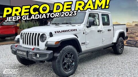 NOVO JEEP GLADIATOR RUBICON V6 2023 COM PREÇO DE RAM 3500 VALE A PENA?