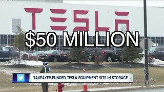 Taxpayer funded Tesla equipment sits in storage