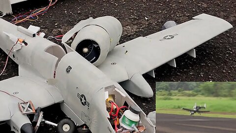 Scratchbuild RC A-10 Warthog Crashed on Take Off