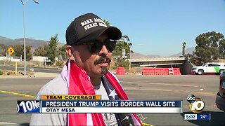 President Trump departs border wall site