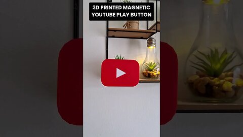 3D Printed Magnetic YouTube Play Button #shorts #3dprinted #youtube