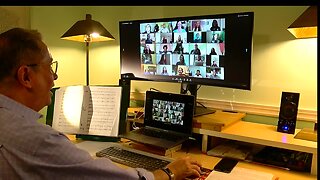 Young Singers of the Palm Beaches choir rehearsing through Zoom