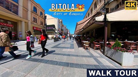 BITOLA, Sirok Sokak WALK TOUR around "City of Consuls", Macedonia【4K】Travel Guide | Insta360 X2