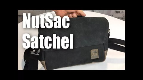 The $135 full grain leather and waxed canvas premium Mag-Satchel from Nutsac Bags review & giveaway
